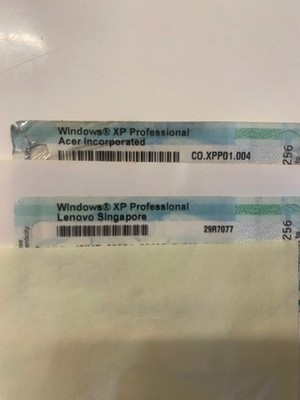 Windows XP Professional Lizenzaufkleber Produkt Key