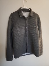Marine Layer Men's Size M Gray Corbet Quilted Overshirt Jacket Outdoor Camping
