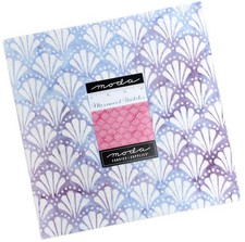 Mermaid Batiks Moda Layer Cake, 100 Cotton 10-inch Precut Squares 42 pcs