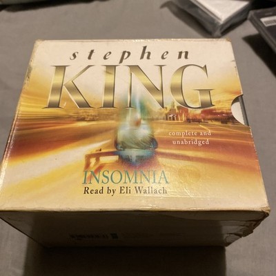 Stephen King Insomnia Audio Book 24 x CD - outer slip tatty-Read By Eli Wallach