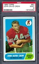 1968 Topps FB #087 PSA 9 John David Crow 49ers 87