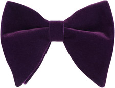 Velvet Pre-tied Adjustable Bow Tie for Men Oversize Formal Solid Tuxedo Bowtie