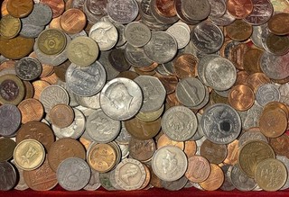 1 03 kg Konvolut alter Münzen aus aller Welt Silber Bronze Ku Ni Erbe
