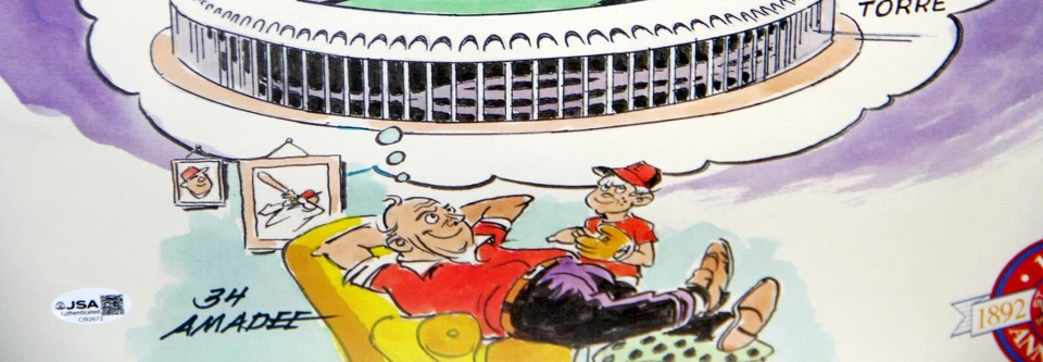 St Louis Cardinals Greats Signed 16x20 Poster Haddix Mize Slaughter Schoendienst - Image 3 of 4