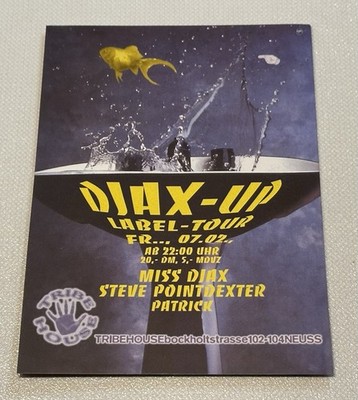Djax-Up Label Tour 1997 Tribehouse Neuss Flyer Rave Techno DIN A6