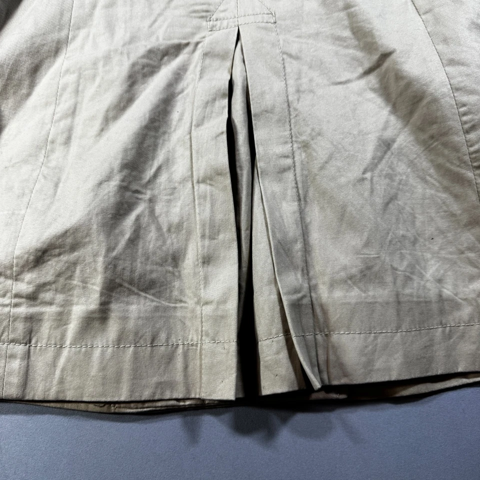 Gabardina para mujer St John’s Bay XL beige doble pecho cinturón algodón Foto 4 de 4