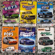 MATCHBOX 2025 CANDY SERIES MIX 1 COMPLETE SET OF 6 Raptor Mini Mustang VW Ford