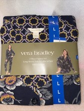 NWT Vera Bradley Women  s 2 - Piece Pajama Set Long Sleeve Top  Pants Large