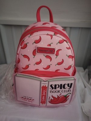 Loungefly Spicy Book Club Mini Backpack Pink NWT Rare Booktok Book Lover Bag