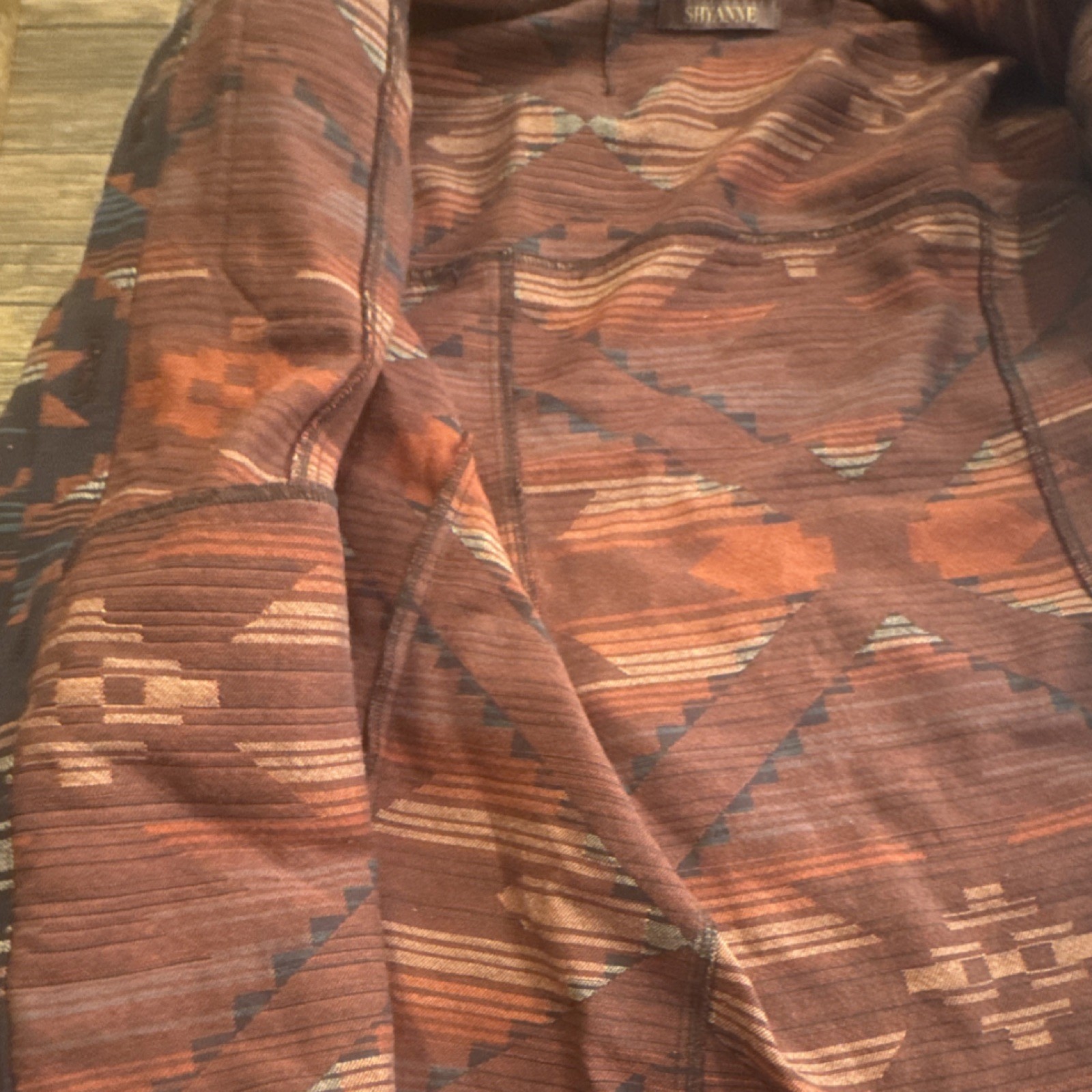 Shyanne Aztec Pattern Button Collared Jacket Pock… - image 7