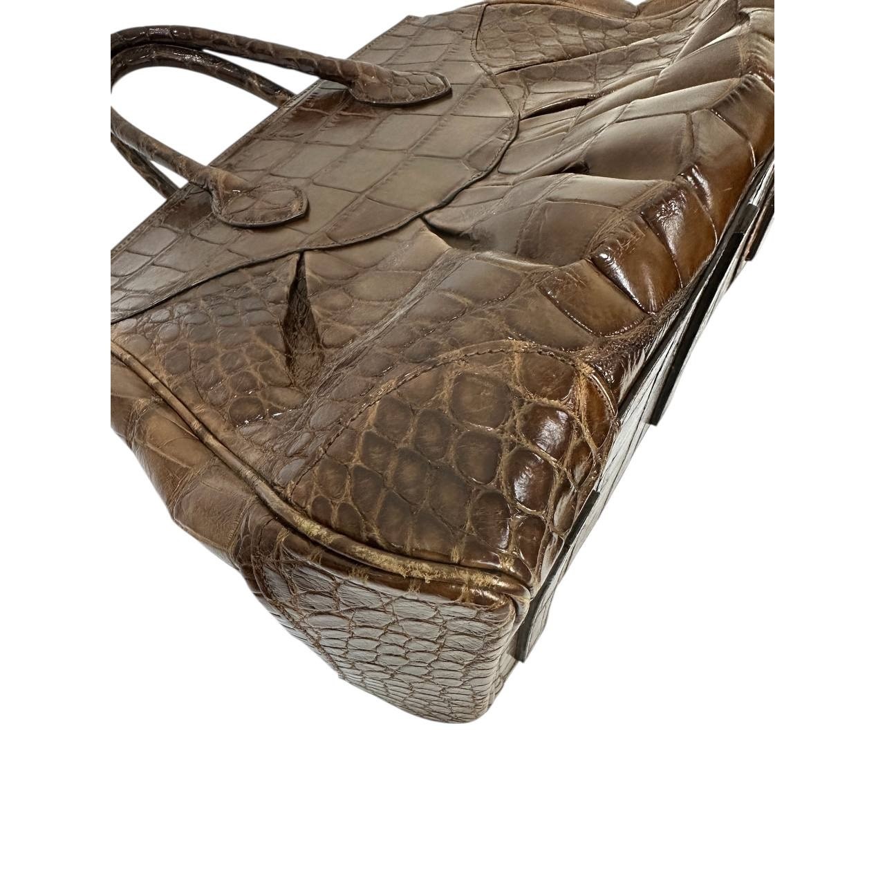 Ralph Lauren Alligator Ricky 33 Top Handle Bag image 7