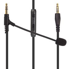 Boom Mic Cable for Headphones,3.5mm Jack Microphone Audio Gaming Cable with M...