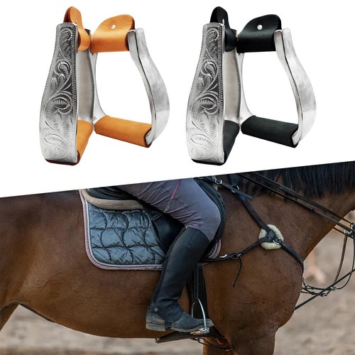Cuque Étriers occidentaux rembourrés Étriers d'Équitation Selle de Cuque Étriers occidentaux rembourrés Étriers d'Équitation Selle de