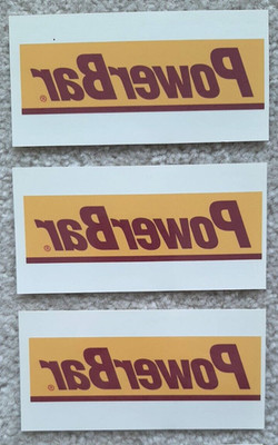 3-PowerBar Energy Temporary Tattoo's Rectangle Decal 4 3/4'' x 1  5/16'' Power Bar