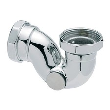 Piège de siphon de baignoire Traditionnel Bas Niveau En Laiton Chromé, 1 1/2"