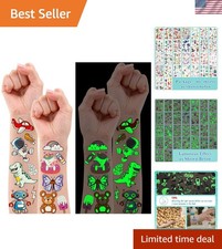 30 Sheets of Glow-in-the-Dark Temporary Tattoos for Kids   Perfect Party Favors