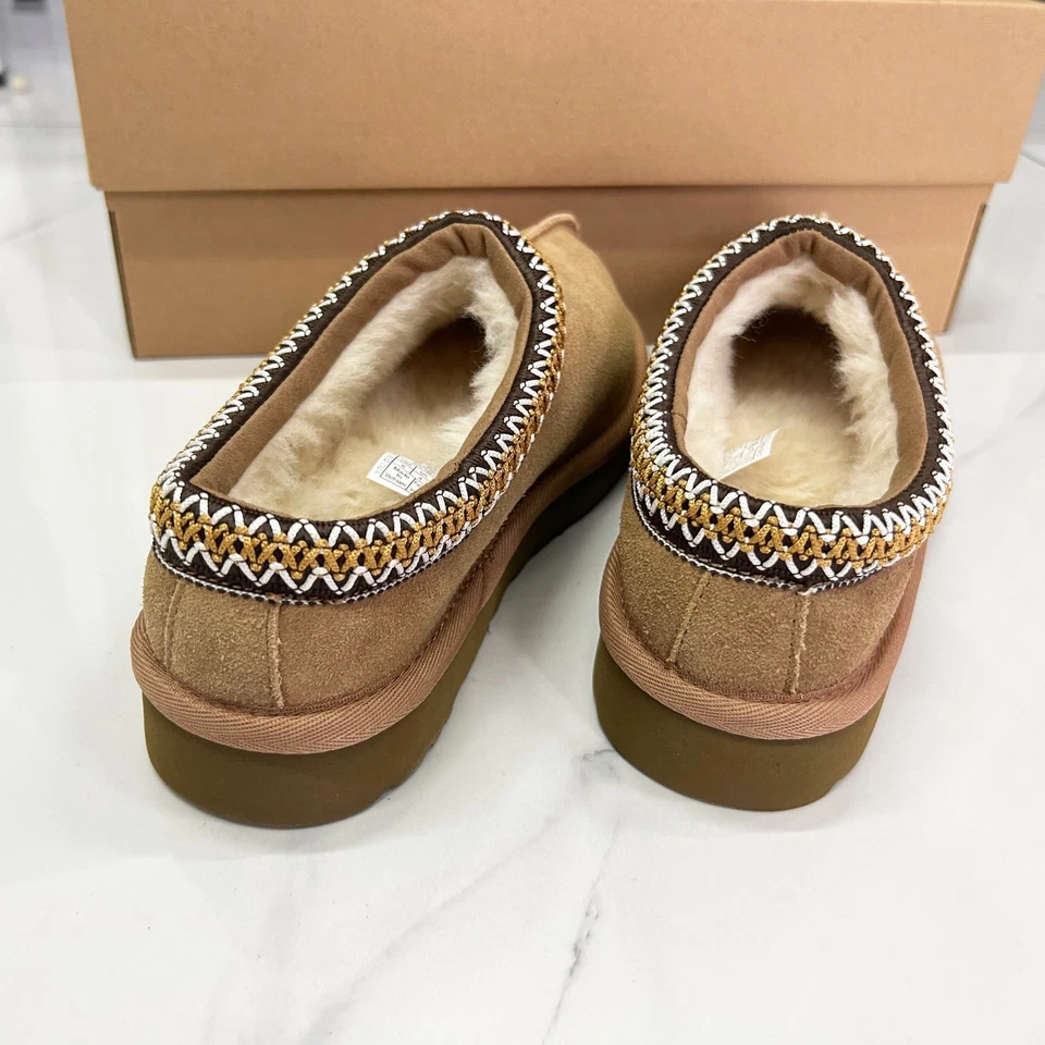 UGG Women's Tasman II Chestnut Braid Suede Upper Slippers US 6-11 Comfort Shoes - Image 4 of 4