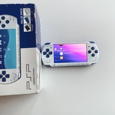 LIMITED ED BLUE WHITE SONY PSP 3000 100% GENUINE PSP3000 PSP-3000 Not 1000 2000
