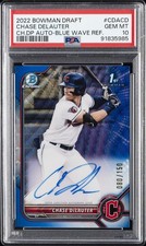 2022 BOWMAN DRAFT CHROME DRAFT PICK AUTOS CHASE DELAUTER 80/150 PSA 10 AUTO