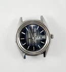Timex Q Vintage Watch With Faceted Crystal Stainless Steel Case Late 1970s