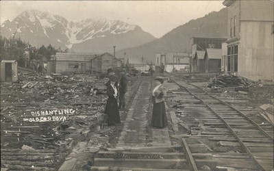 Cordova AK Dismantling Old Cordova c1900s-10s Real Photo Postcard bhn