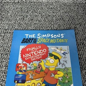 Vintage 1990 The Simpsons Bart vs The Space Mutants Nintendo NES Print Ad Promo