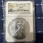 2014 - Silver American Eagle - NGC MS 69 First Release!!!!