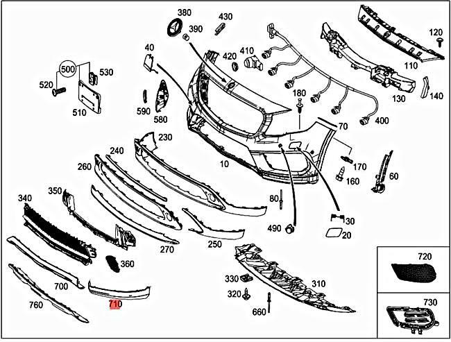 Genuine MERCEDES BBDC X156 GLA-CLASS X156 Trim bumper 1568852525 