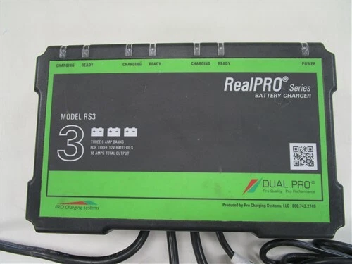 DUAL PRO RS3 REALPRO SERIES BATTERY CHARGER 3 BANK 6 AMP MARINE BOAT