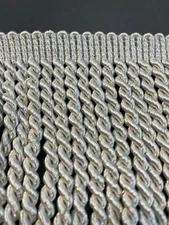  Bullion Fringe 6" Silver Trim By The Yard