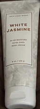 NEW BATH & BODY WORKS WHITE JASMINE   BODY CREAM-8 FL OZ