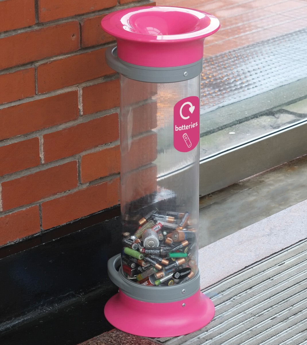 Eco-friendly Battery Disposal Glasdon C-Thru 10Q Battery Recycling Tube ...