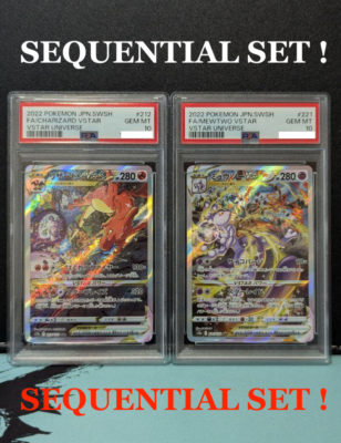 Mewtwo & CHARIZARD GEM MT 10 VSTAR