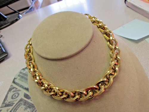 14k Gold Heavy Duty Choker Necklace 15 