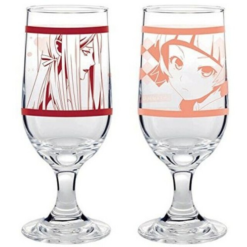 Kizumonogatari SHINOBU OSHINO glass Set of 2 KISS SHOT Banpresto 16cm (6.3in) JP - Picture 5 of 5