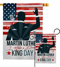 Martin Luther King Day Garden Flag Patriotic Decorative Gift Yard House Banner