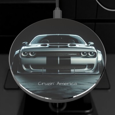 Dodge Challenger 10W Qi Wireless Fast Charger Charging Pad for