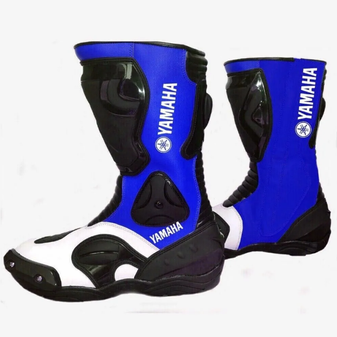 Yamaha Motorbike Motorcycle Moto GP Leather Racing Shoes Motorbike Boots