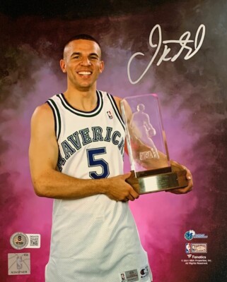 Jason Kidd Autographed Dallas Mavericks ROY Signed Basketball 8x10