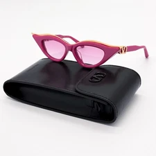 NEW VALENTINO V-GOLDCUT VLS-114D PINK WOMEN CAT EYE SUNGLASSES VALENTINO