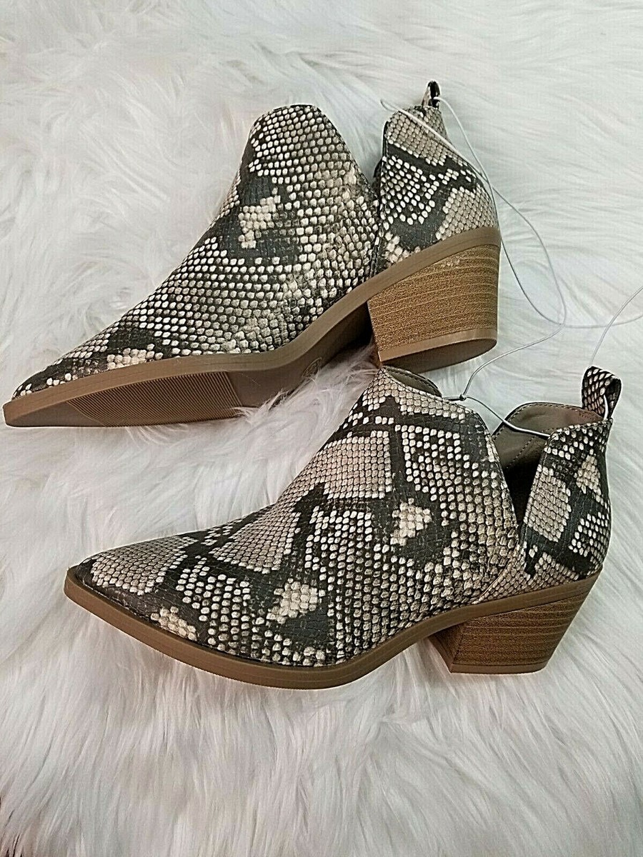 Target It's A New Day Cari Snakeskin Ankle Booties Size