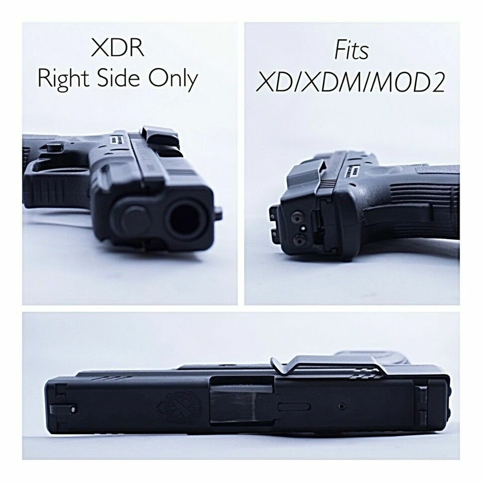 Clipdraw Belt Clip Springfield XD/XDM/XD MOD 2 9/40/45 IWB OWB Black Right Side - Image 3 of 4