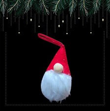 Adorable Soft Red Santa Gnome Christmas Tree Hanging Ornament