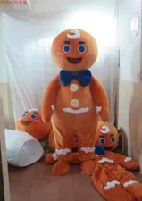 Gingerbread Man Carton Cosplay Mascot Parade Christmas Costumes Suit Party Dress
