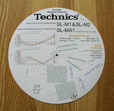 Technics SL-M1/M2  SL-MA-1 Custom Designed Tonearm Alignment Protractor