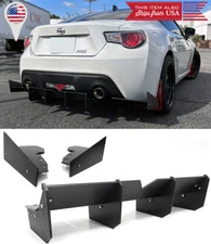 3 Pcs Rear Bumper Winglet Wind Blades Spats Diffuser Wing Fit 13-20 FRS BRZ 86