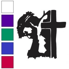 Jesus Cross Christian, Vinyl Decal Sticker, Multiple Colors  Sizes 1147