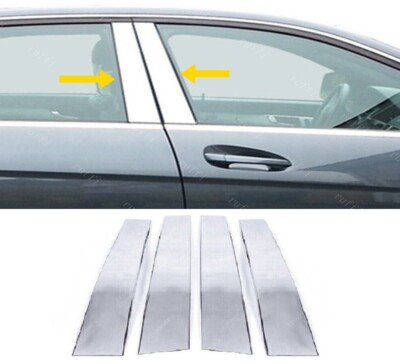 Chrome Door Pillar Trim 4 pcs For Mercedes S204 C class Estate 2007 to 2014