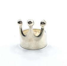 Massiver Vintage Ring Krone 925 Silber RW 53 Art.-Nr:1958