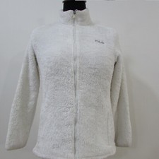 Fila Women's Zipped Fleece White Crew Chest Size 40/42 UK 12/14 Sku 8216
